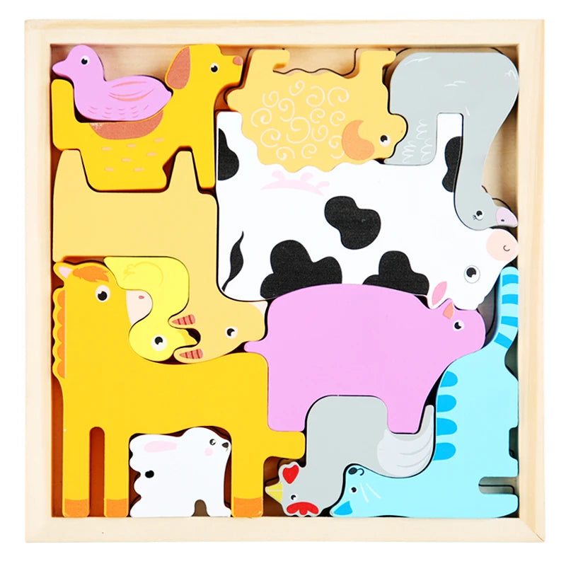 Wooden Puzzles for Kids, Multifunction Exploration Wooden Toys, Intelligence Brain Teasers Toy Logic Game Educational Game