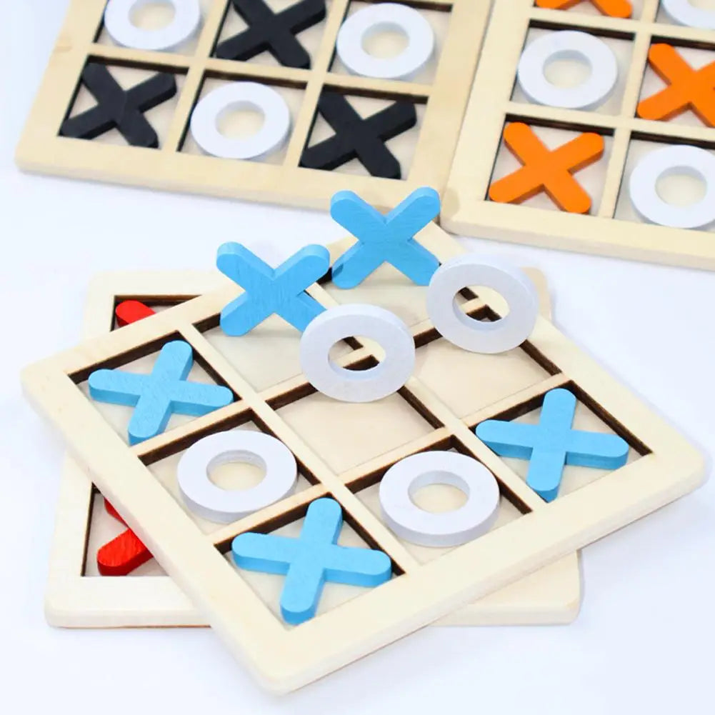 Montessori Chess Play Wooden Jigsaw Toy Game Interaction Puzzles Training Brain Learing Early Educational Toys For Children Kids