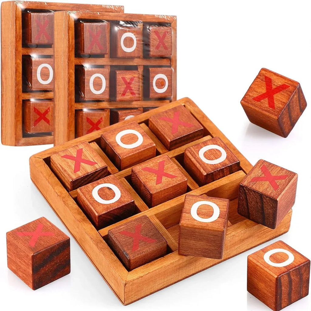 Tic Tac Toe aus Holz — Brettspiel für Kinder
