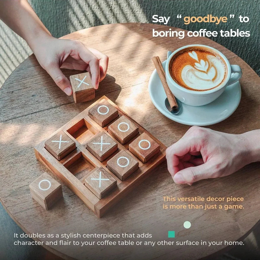 Tic Tac Toe aus Holz — Brettspiel für Kinder