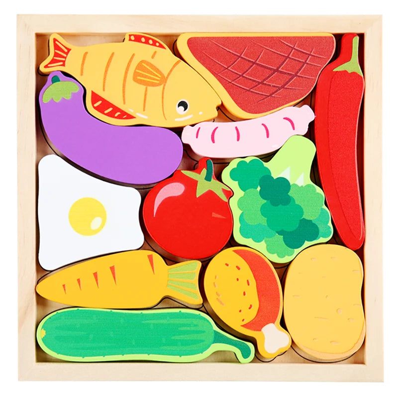 Wooden Puzzles for Kids, Multifunction Exploration Wooden Toys, Intelligence Brain Teasers Toy Logic Game Educational Game
