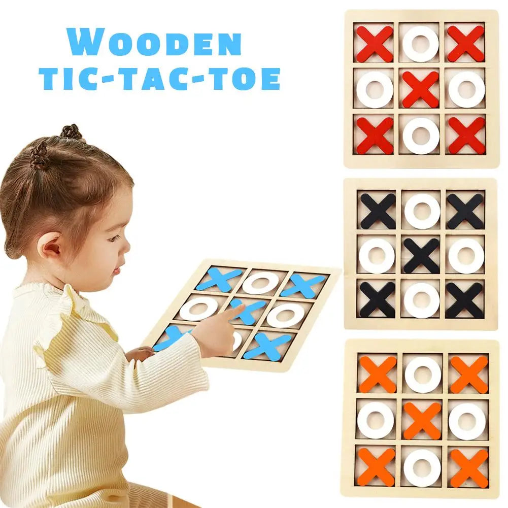 Montessori Chess Play Wooden Jigsaw Toy Game Interaction Puzzles Training Brain Learing Early Educational Toys For Children Kids
