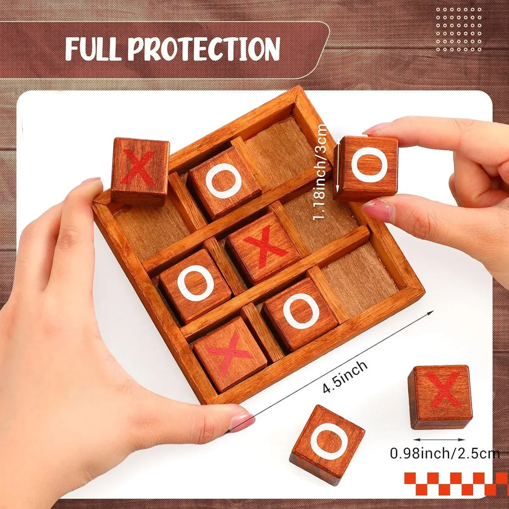 Tic Tac Toe aus Holz — Brettspiel für Kinder