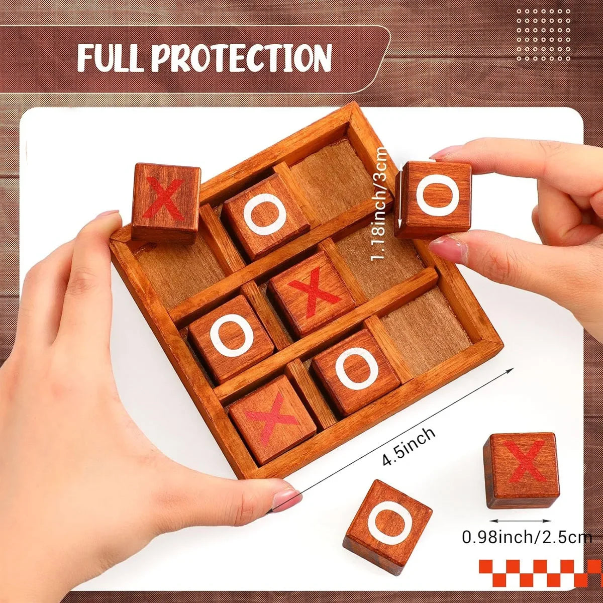 Tic Tac Toe aus Holz — Brettspiel für Kinder