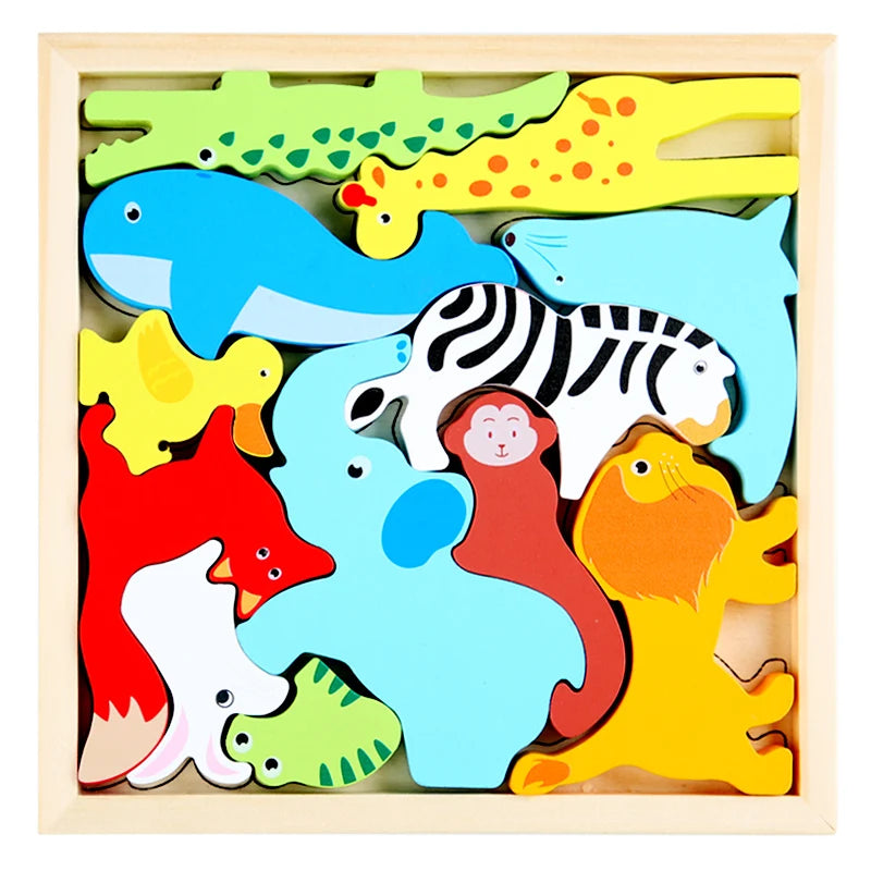 Wooden Puzzles for Kids, Multifunction Exploration Wooden Toys, Intelligence Brain Teasers Toy Logic Game Educational Game